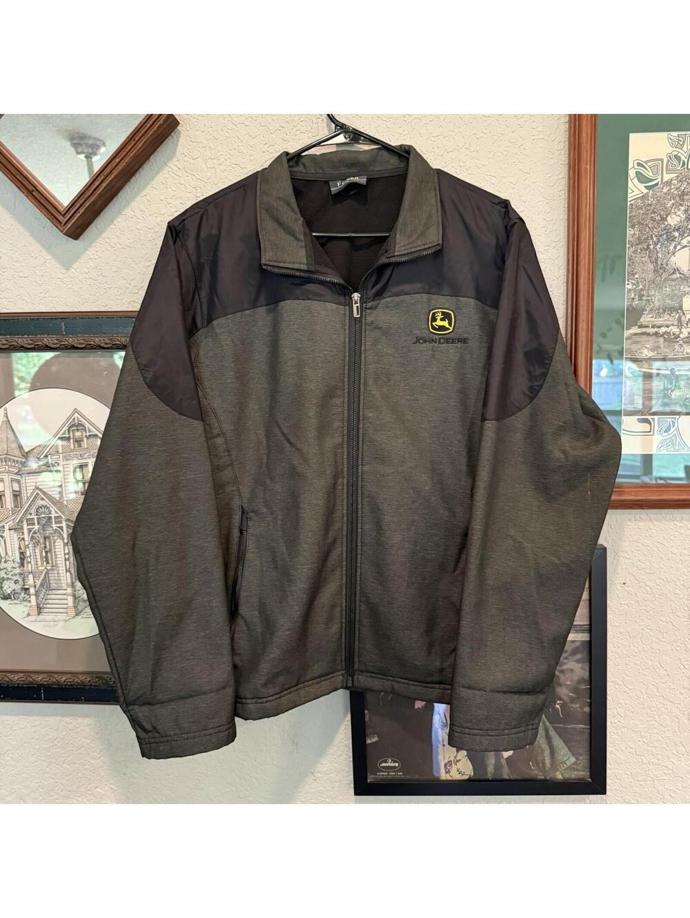 Vintage 00s Mens Fossa John‎ Deere Full Zip Designer Farming Jacket Size XL